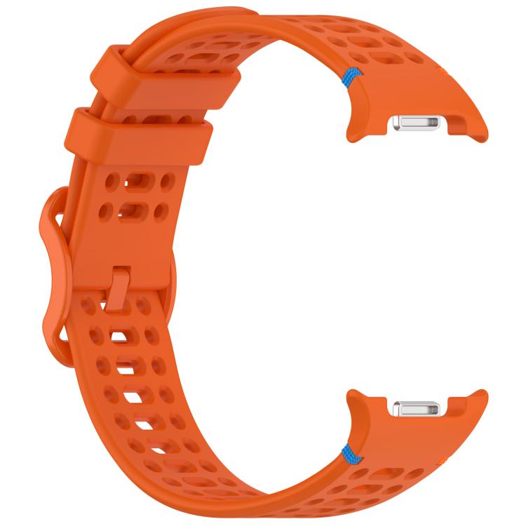 For Samsung Galaxy Watch8 / Watch8 Classic Eight-shaped Buckle Breathable Stitched Silicone Watch Band