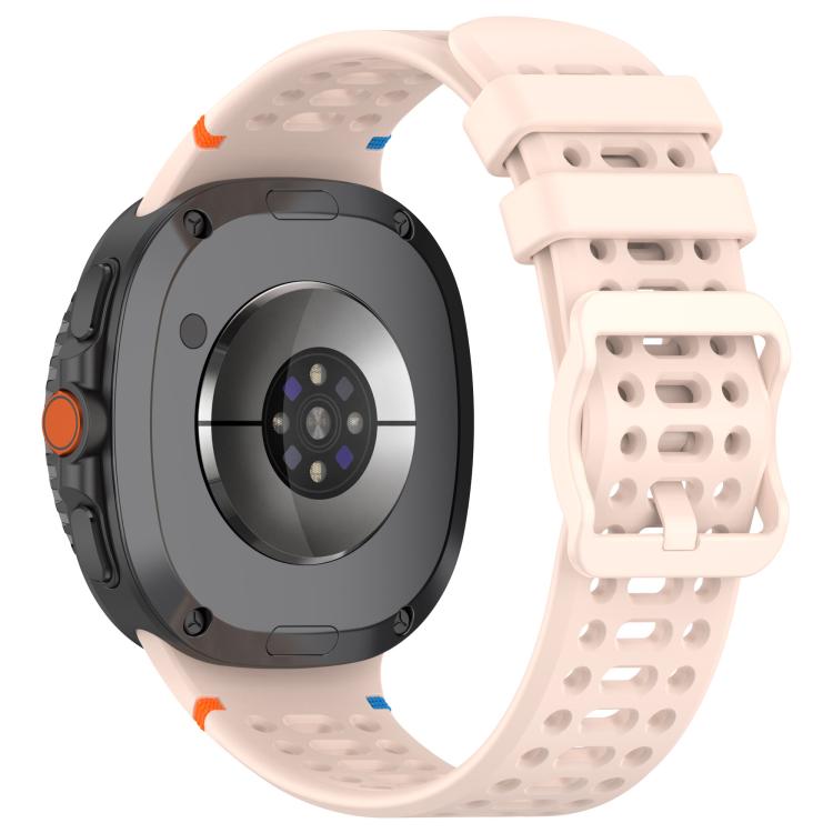For Samsung Galaxy Watch8 / Watch8 Classic Eight-shaped Buckle Breathable Stitched Silicone Watch Band