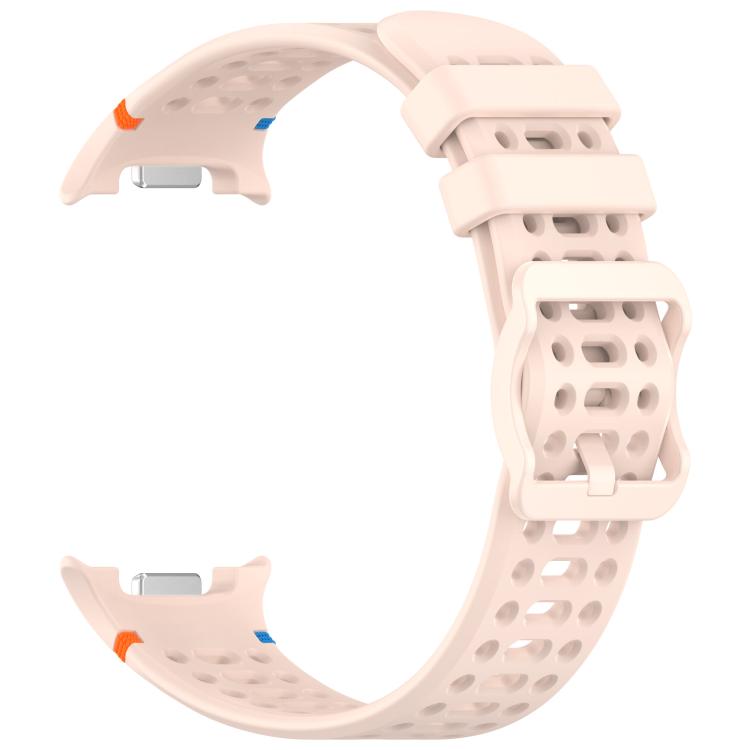 For Samsung Galaxy Watch8 / Watch8 Classic Eight-shaped Buckle Breathable Stitched Silicone Watch Band