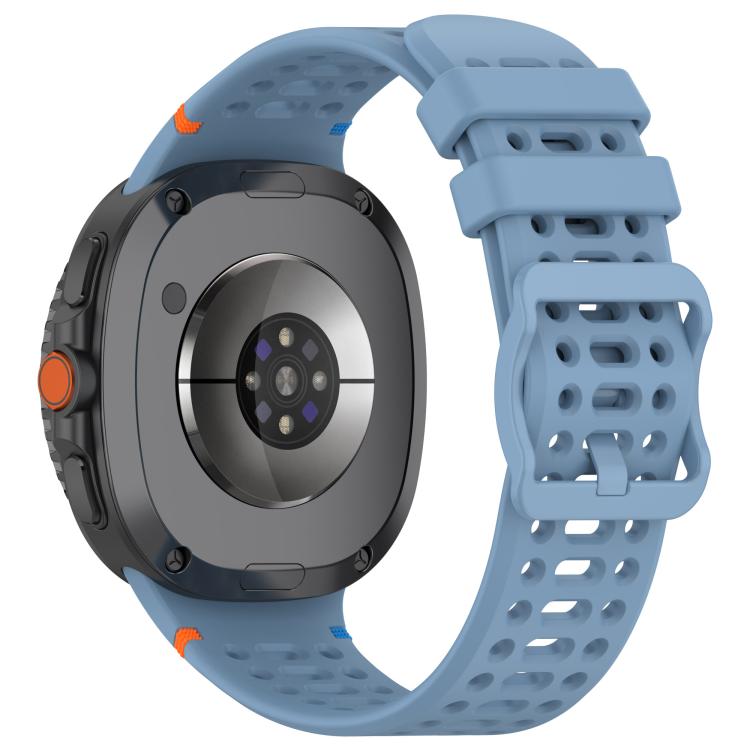 For Samsung Galaxy Watch8 / Watch8 Classic Eight-shaped Buckle Breathable Stitched Silicone Watch Band