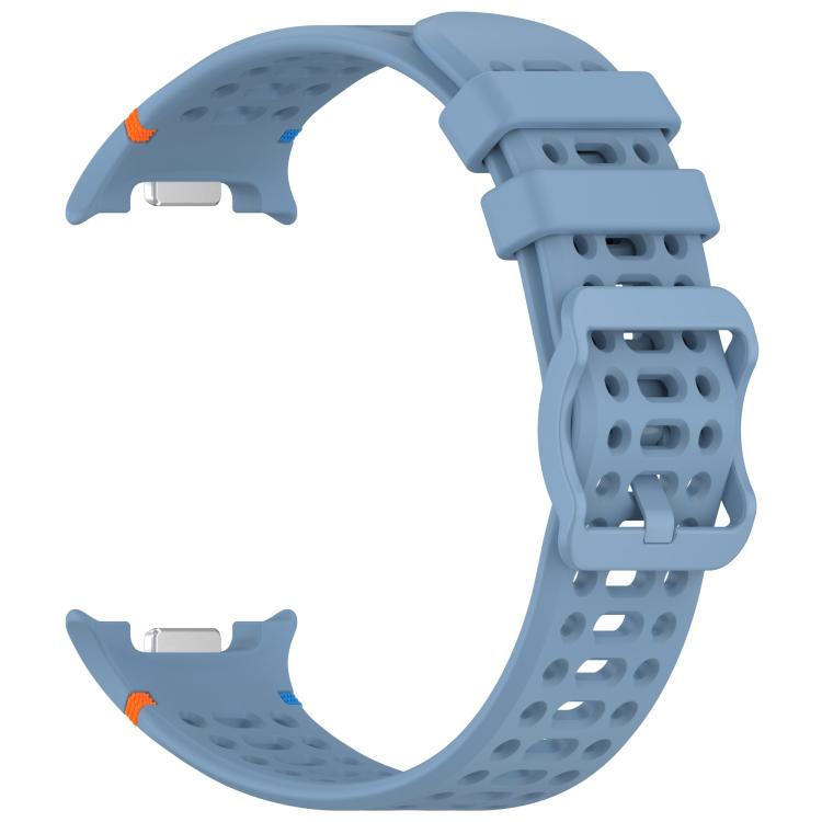 For Samsung Galaxy Watch8 / Watch8 Classic Eight-shaped Buckle Breathable Stitched Silicone Watch Band