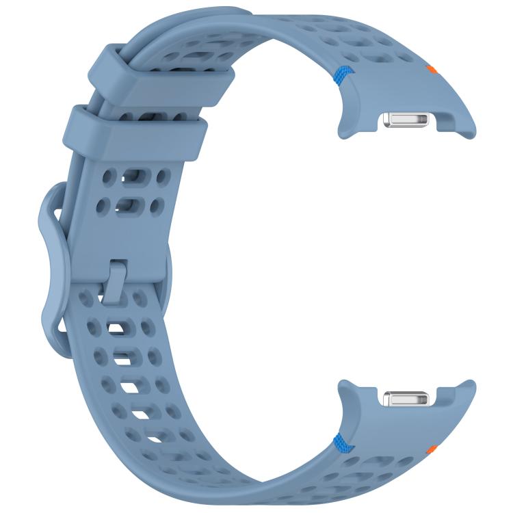 For Samsung Galaxy Watch8 / Watch8 Classic Eight-shaped Buckle Breathable Stitched Silicone Watch Band