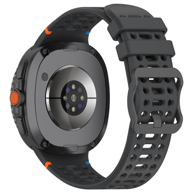 For Samsung Galaxy Watch8 / Watch8 Classic Eight-shaped Buckle Breathable Stitched Silicone Watch Band