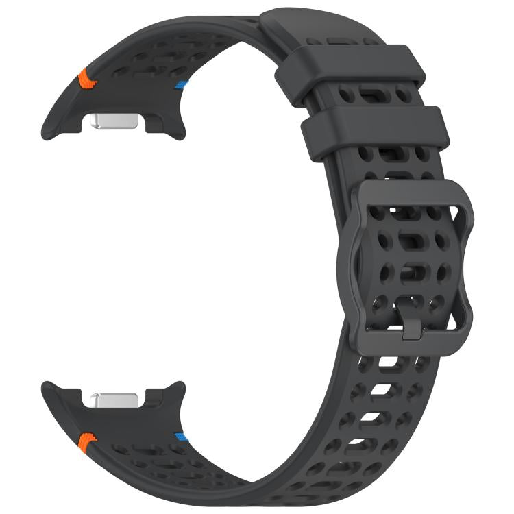 For Samsung Galaxy Watch8 / Watch8 Classic Eight-shaped Buckle Breathable Stitched Silicone Watch Band