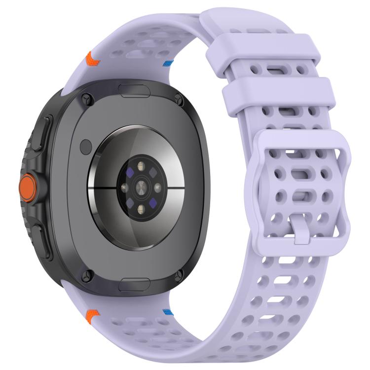 For Samsung Galaxy Watch8 / Watch8 Classic Eight-shaped Buckle Breathable Stitched Silicone Watch Band
