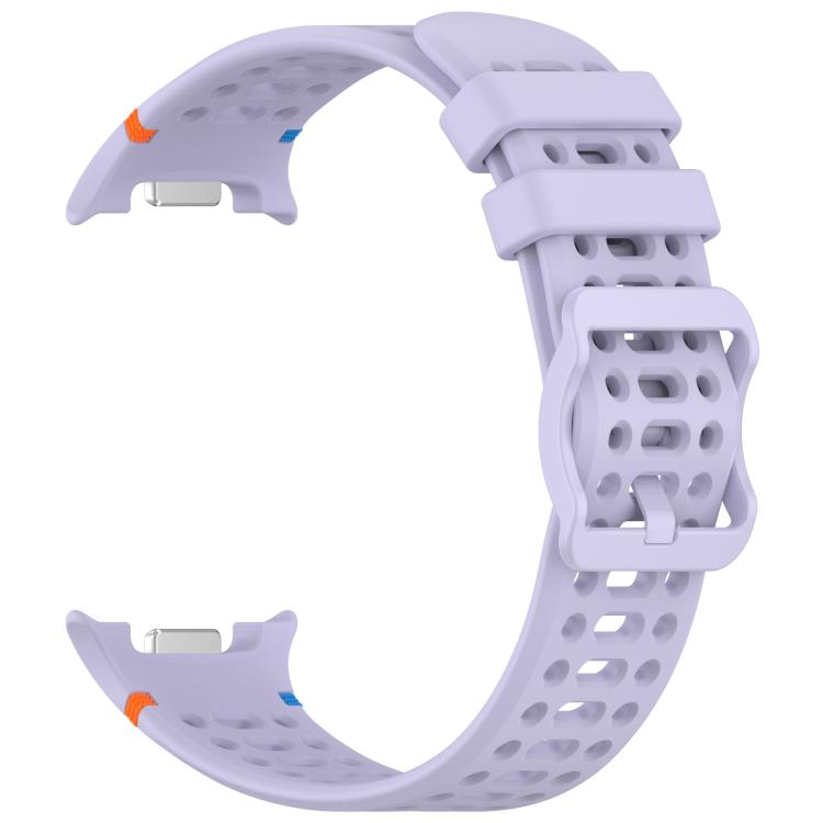 For Samsung Galaxy Watch8 / Watch8 Classic Eight-shaped Buckle Breathable Stitched Silicone Watch Band