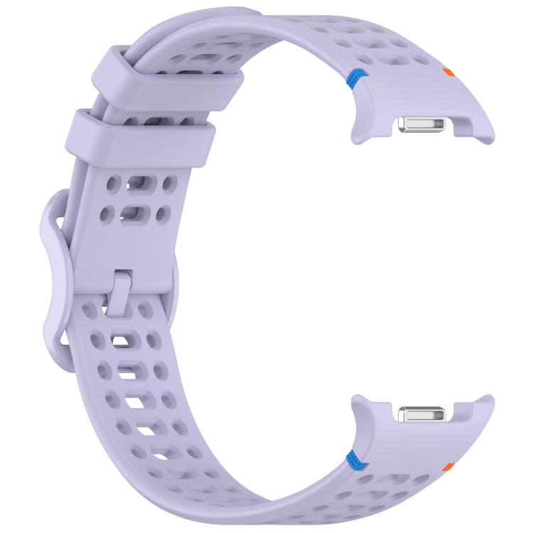 For Samsung Galaxy Watch8 / Watch8 Classic Eight-shaped Buckle Breathable Stitched Silicone Watch Band