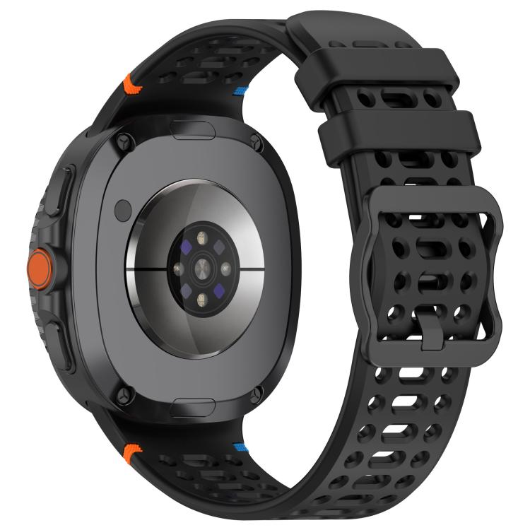 For Samsung Galaxy Watch8 / Watch8 Classic Eight-shaped Buckle Breathable Stitched Silicone Watch Band