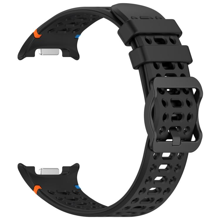 For Samsung Galaxy Watch8 / Watch8 Classic Eight-shaped Buckle Breathable Stitched Silicone Watch Band