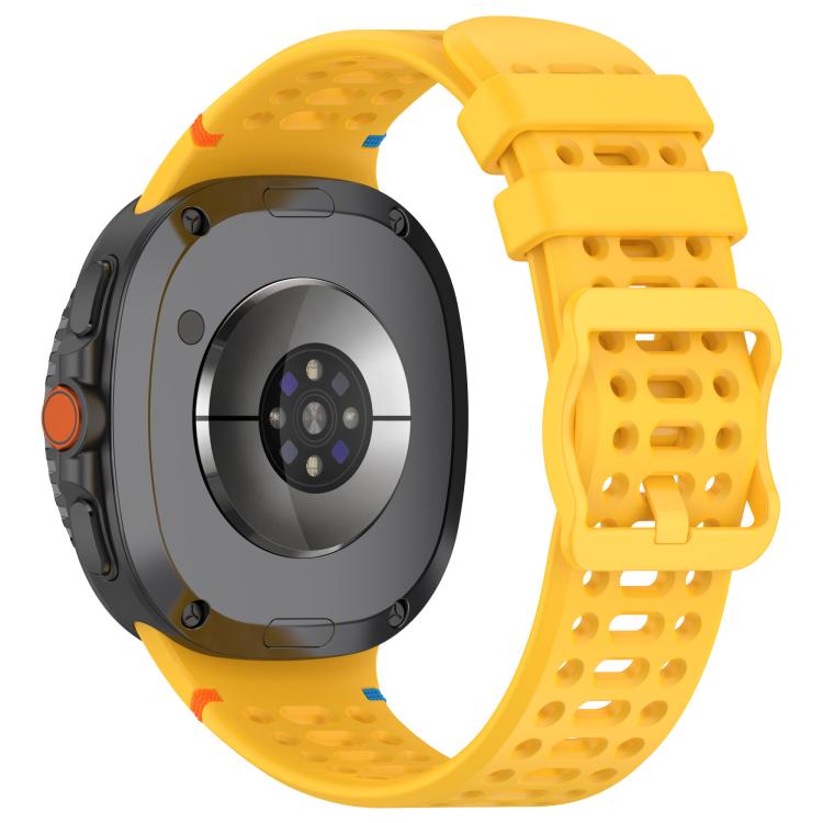 For Samsung Galaxy Watch8 / Watch8 Classic Eight-shaped Buckle Breathable Stitched Silicone Watch Band