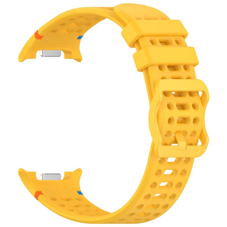 For Samsung Galaxy Watch8 / Watch8 Classic Eight-shaped Buckle Breathable Stitched Silicone Watch Band
