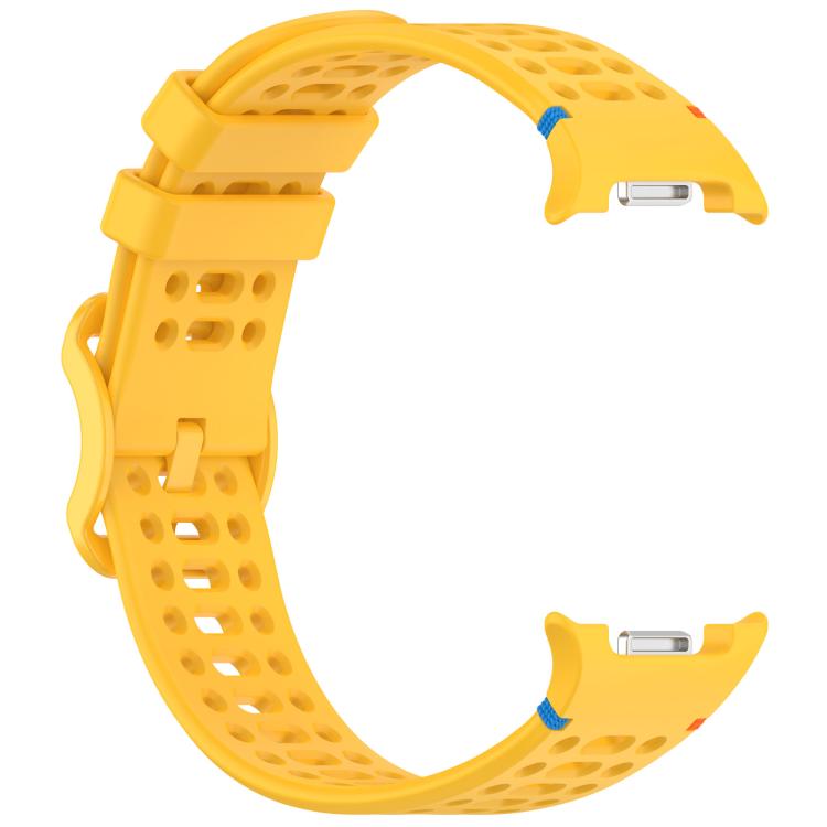 For Samsung Galaxy Watch8 / Watch8 Classic Eight-shaped Buckle Breathable Stitched Silicone Watch Band