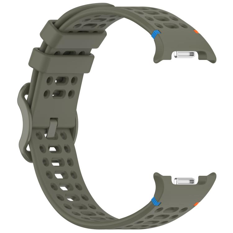 For Samsung Galaxy Watch8 / Watch8 Classic Eight-shaped Buckle Breathable Stitched Silicone Watch Band