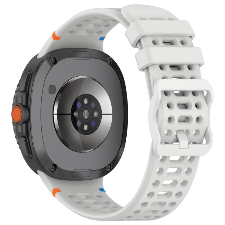 For Samsung Galaxy Watch8 / Watch8 Classic Eight-shaped Buckle Breathable Stitched Silicone Watch Band