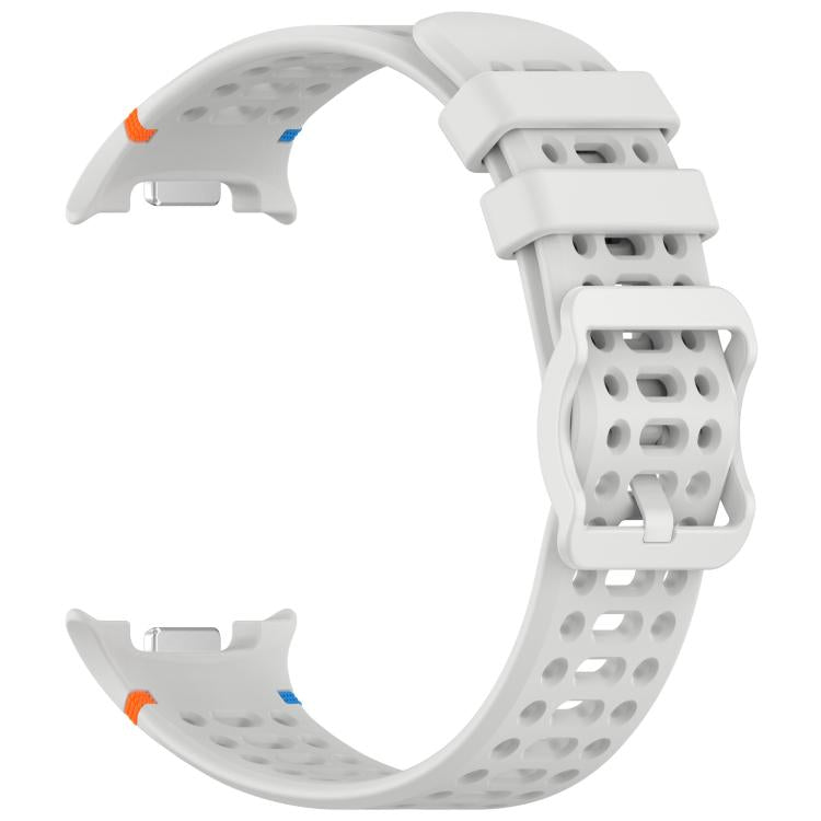 For Samsung Galaxy Watch8 / Watch8 Classic Eight-shaped Buckle Breathable Stitched Silicone Watch Band