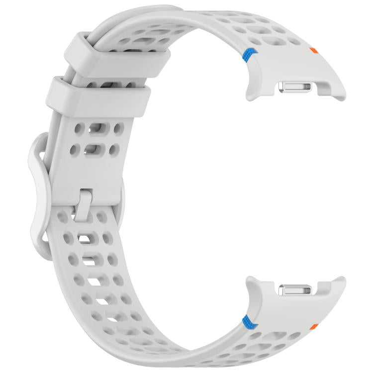 For Samsung Galaxy Watch8 / Watch8 Classic Eight-shaped Buckle Breathable Stitched Silicone Watch Band