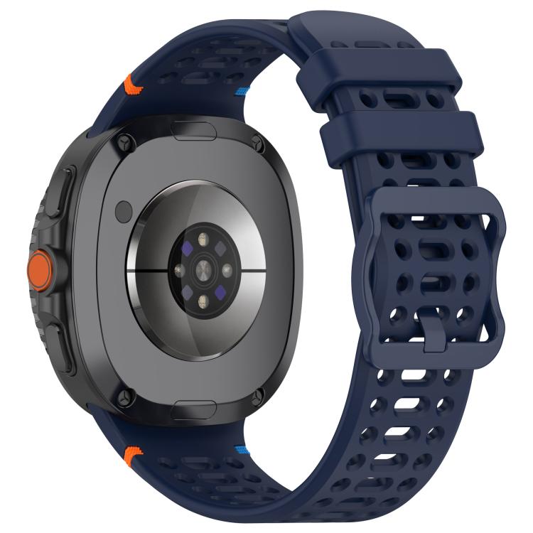 For Samsung Galaxy Watch8 / Watch8 Classic Eight-shaped Buckle Breathable Stitched Silicone Watch Band