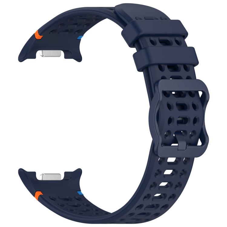 For Samsung Galaxy Watch8 / Watch8 Classic Eight-shaped Buckle Breathable Stitched Silicone Watch Band