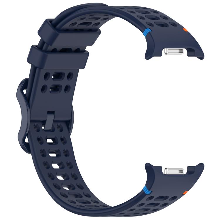 For Samsung Galaxy Watch8 / Watch8 Classic Eight-shaped Buckle Breathable Stitched Silicone Watch Band