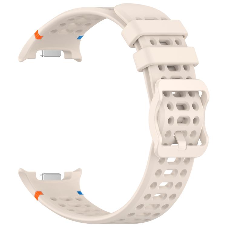 For Samsung Galaxy Watch8 / Watch8 Classic Eight-shaped Buckle Breathable Stitched Silicone Watch Band