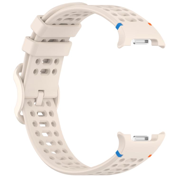 For Samsung Galaxy Watch8 / Watch8 Classic Eight-shaped Buckle Breathable Stitched Silicone Watch Band