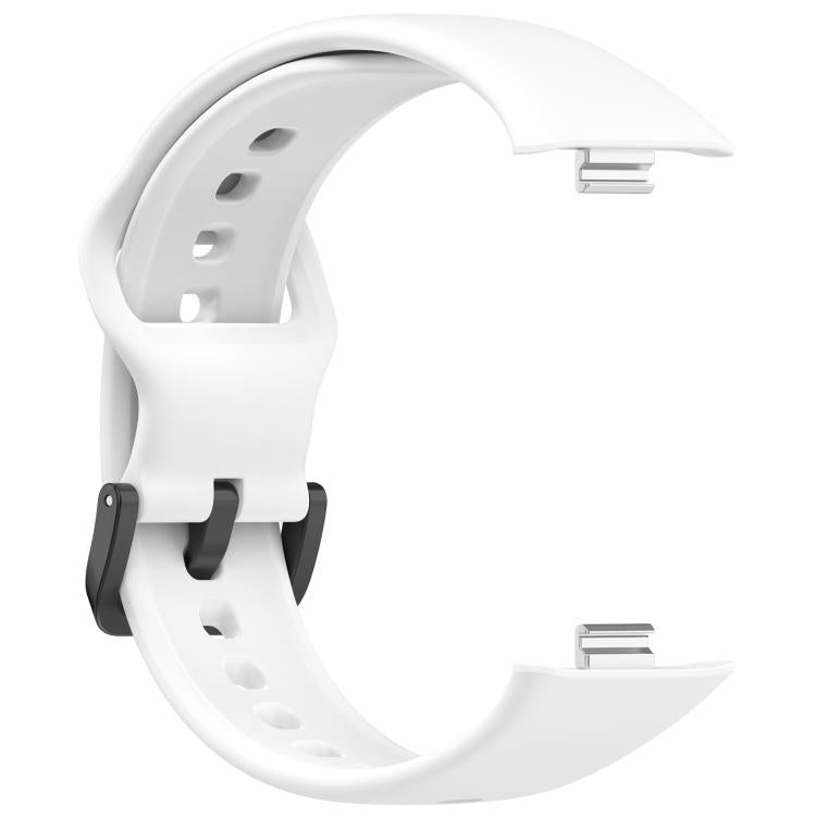 For Redmi Watch Move Black Steel Buckle Solid Color Soft Silicone Watch Band
