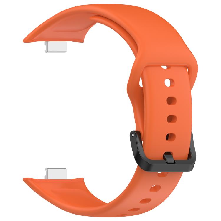 For Redmi Watch Move Black Steel Buckle Solid Color Soft Silicone Watch Band