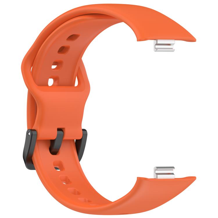 For Redmi Watch Move Black Steel Buckle Solid Color Soft Silicone Watch Band