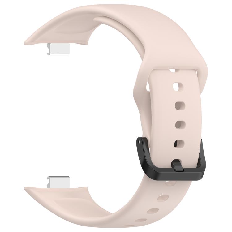 For Redmi Watch Move Black Steel Buckle Solid Color Soft Silicone Watch Band