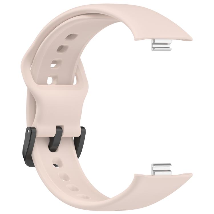 For Redmi Watch Move Black Steel Buckle Solid Color Soft Silicone Watch Band