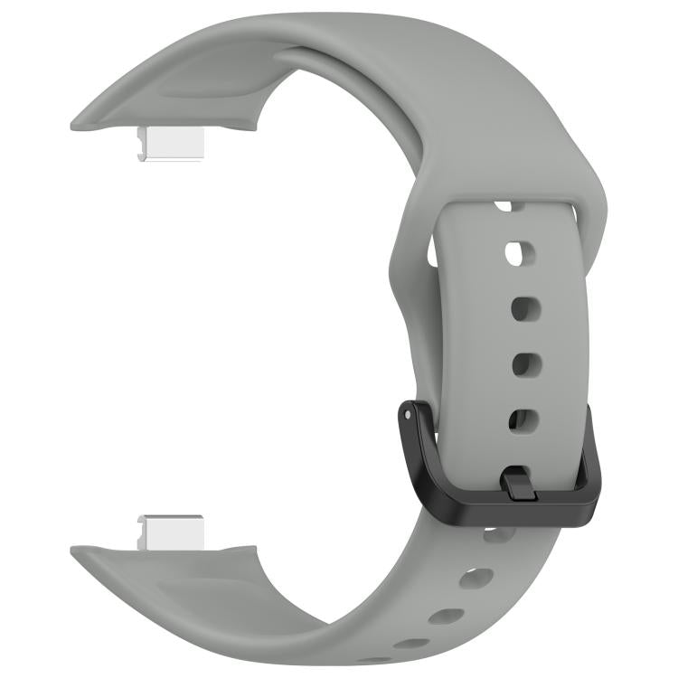 For Redmi Watch Move Black Steel Buckle Solid Color Soft Silicone Watch Band