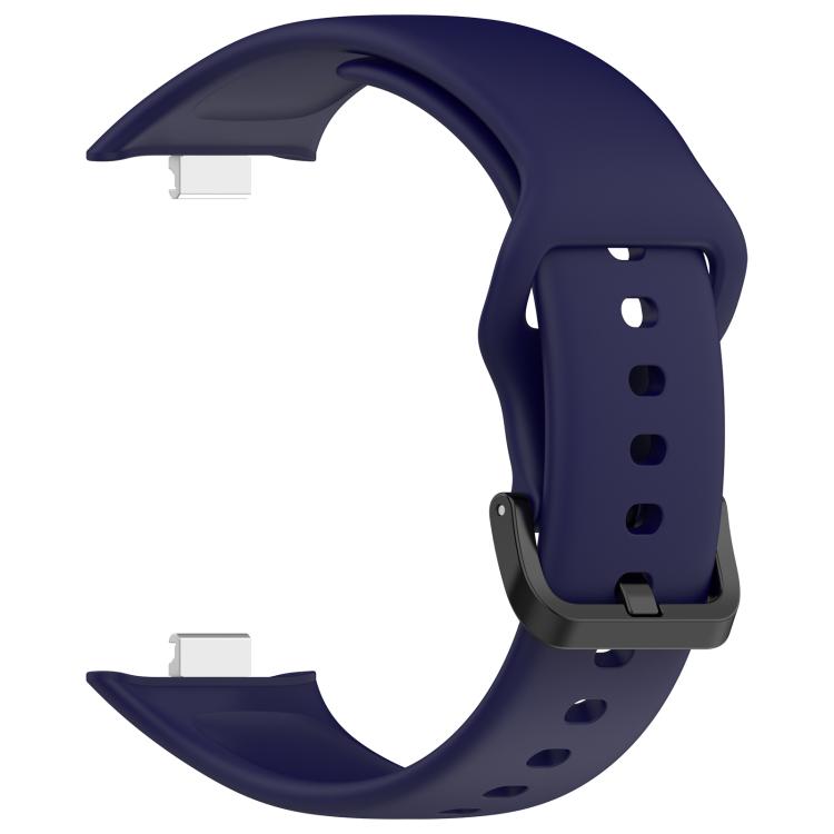 For Redmi Watch Move Black Steel Buckle Solid Color Soft Silicone Watch Band