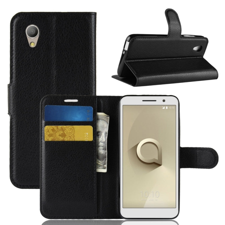 Litchi Texture Horizontal Flip Leather Case for Vodafone Smart E9 / VFD 520 , with Wallet & Holder & Card Slots