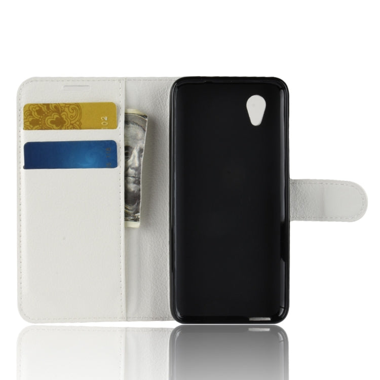 Litchi Texture Horizontal Flip Leather Case for Vodafone Smart E9 / VFD 520 , with Wallet & Holder & Card Slots