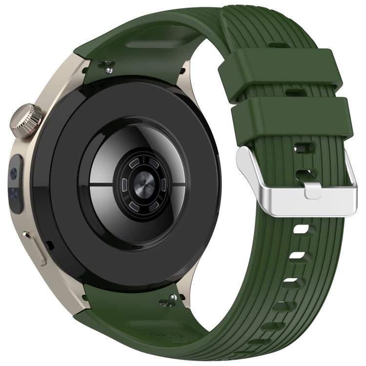 For Huawei Watch 5 42mm Vertical Solid Color Silicone Watch Band