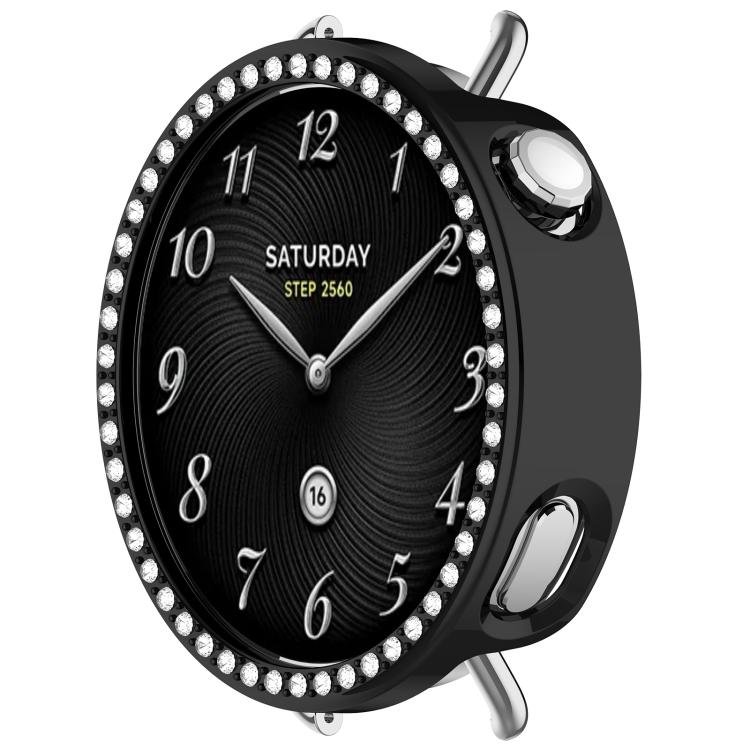 For Xiaomi Watch S4 41mm Single Row Diamond Half Coverage Hollow TPU Watch Cover