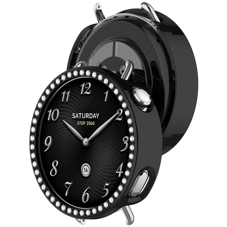 For Xiaomi Watch S4 41mm Single Row Diamond Half Coverage Hollow TPU Watch Cover