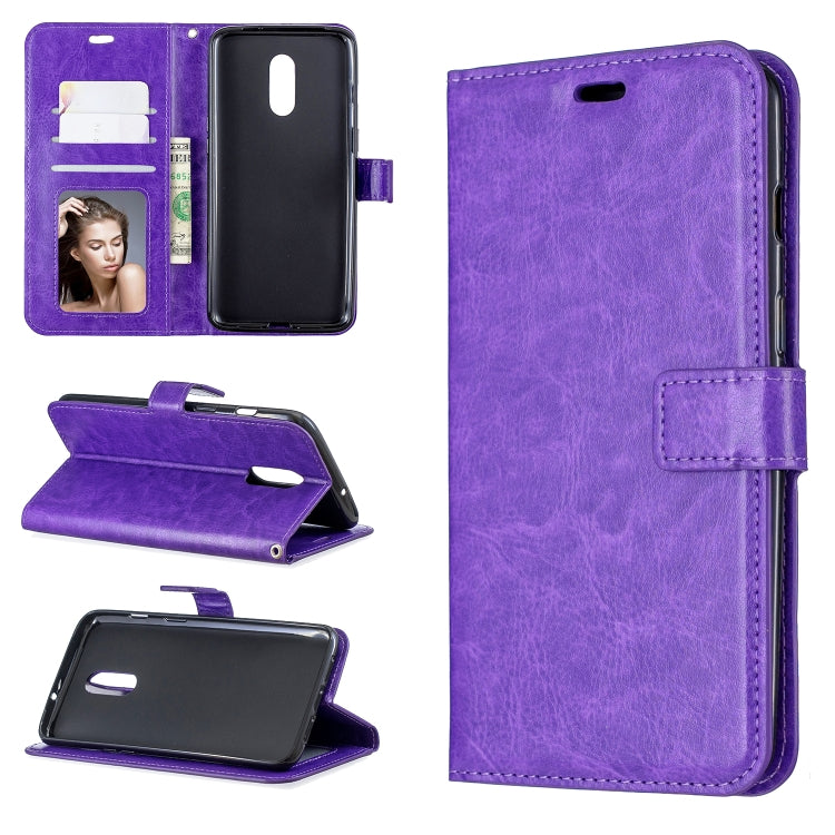 Crazy Horse Texture Horizontal Flip Leather Case for OnePlus 7, with Holder & Card Slots & Wallet & Photo Frame