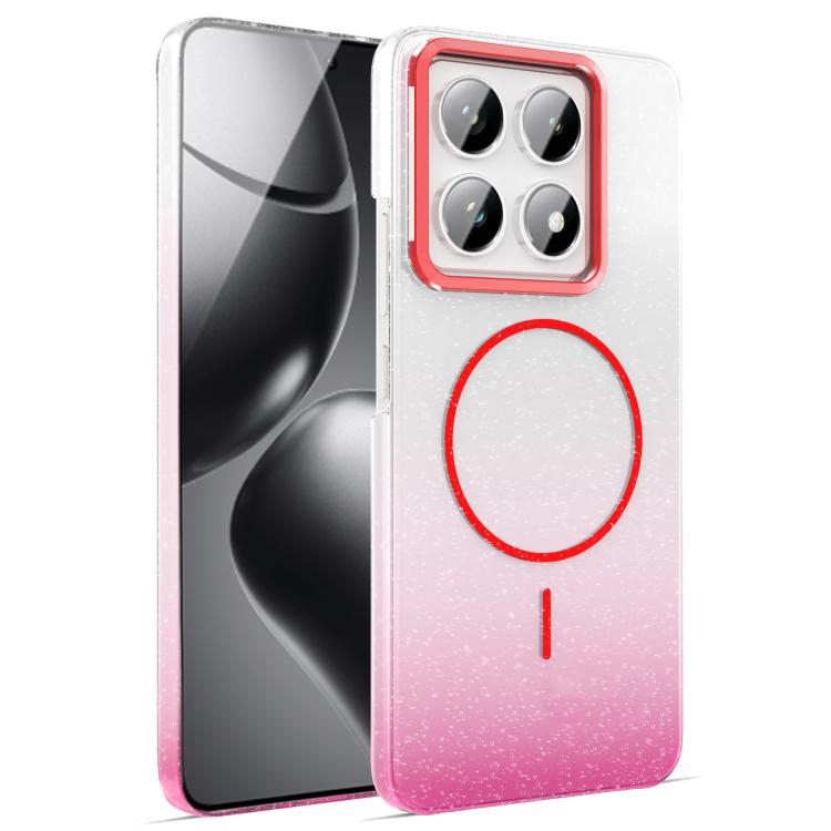 For Xiaomi 14T Gold Diamond Glitter Gradient MagSafe Shockproof Phone Case