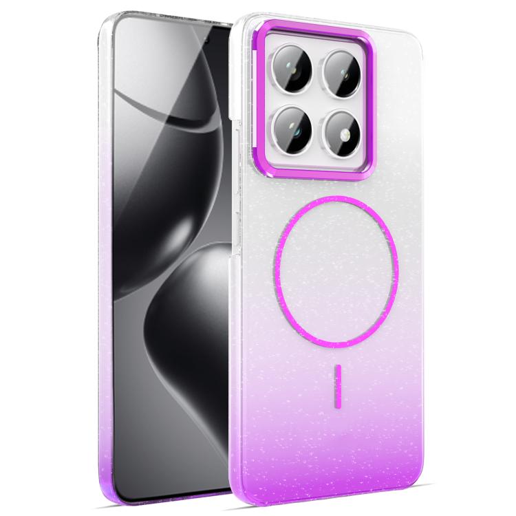 For Xiaomi 14T Pro Gold Diamond Glitter Gradient MagSafe Shockproof Phone Case