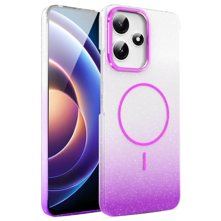 For Xiaomi Poco X7 Pro Gold Diamond Glitter Gradient MagSafe Shockproof Phone Case