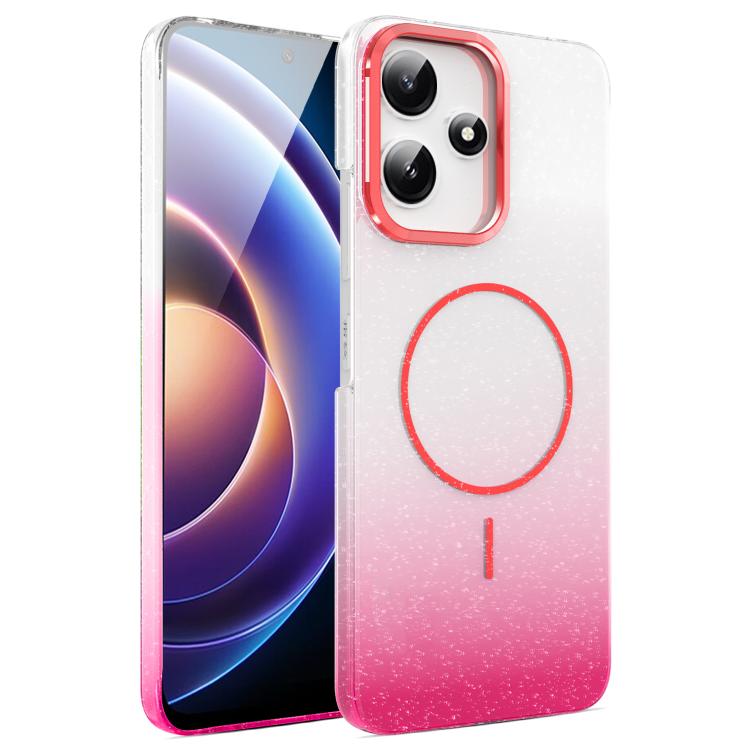 For Xiaomi Poco X7 Pro Gold Diamond Glitter Gradient MagSafe Shockproof Phone Case
