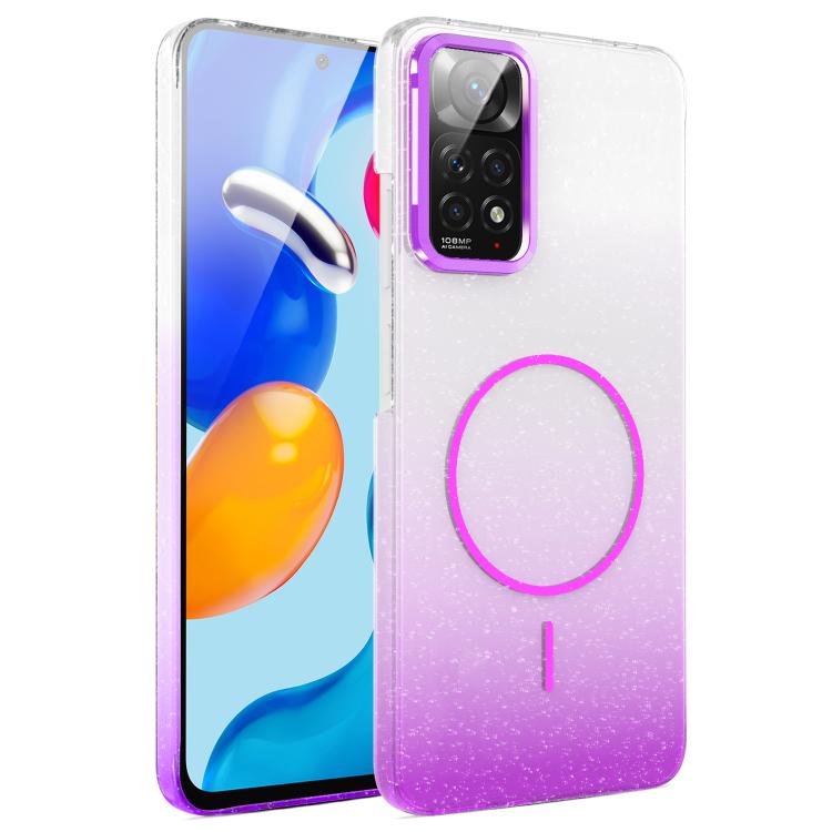 For Xiaomi Redmi Note 11 / 11S Gold Diamond Glitter Gradient MagSafe Shockproof Phone Case