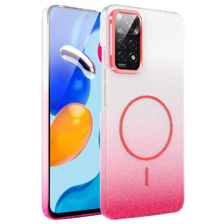 For Xiaomi Redmi Note 11 / 11S Gold Diamond Glitter Gradient MagSafe Shockproof Phone Case