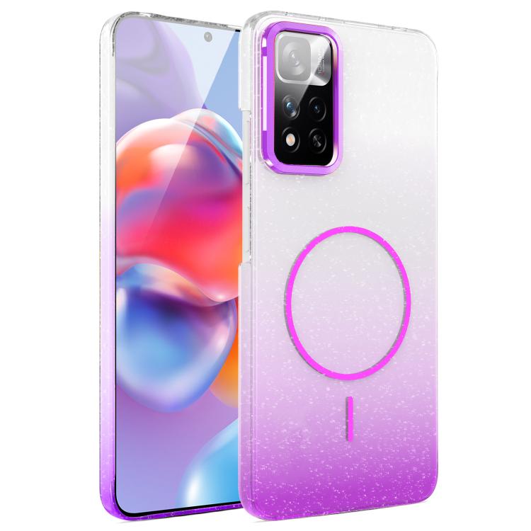 For Xiaomi Redmi Note 11 Pro 4G / 5G Gold Diamond Glitter Gradient MagSafe Shockproof Phone Case