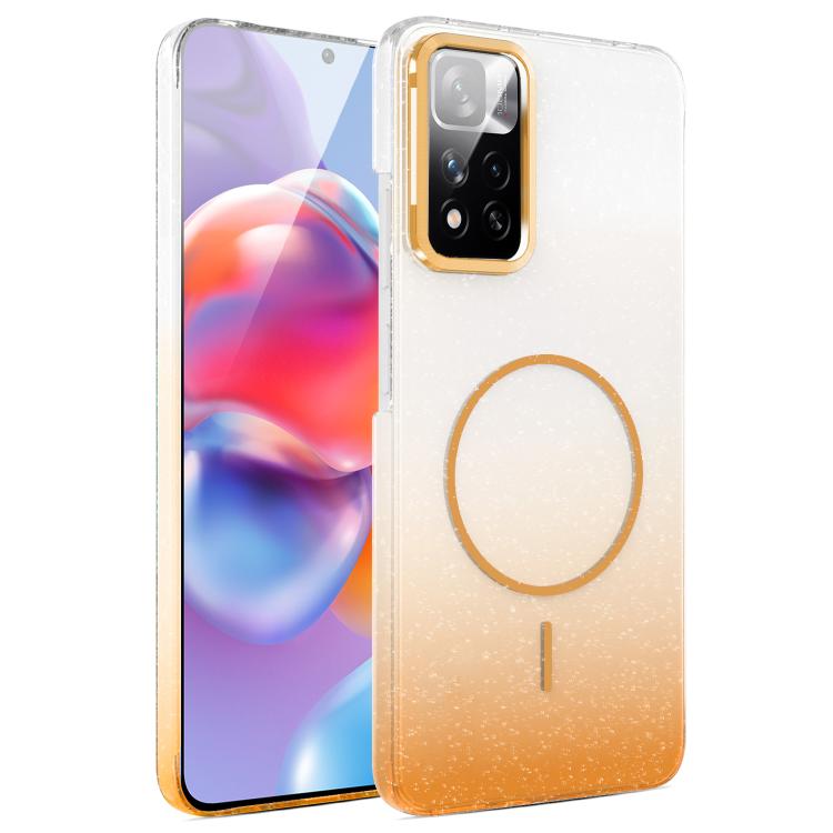 For Xiaomi Redmi Note 11 Pro 4G / 5G Gold Diamond Glitter Gradient MagSafe Shockproof Phone Case