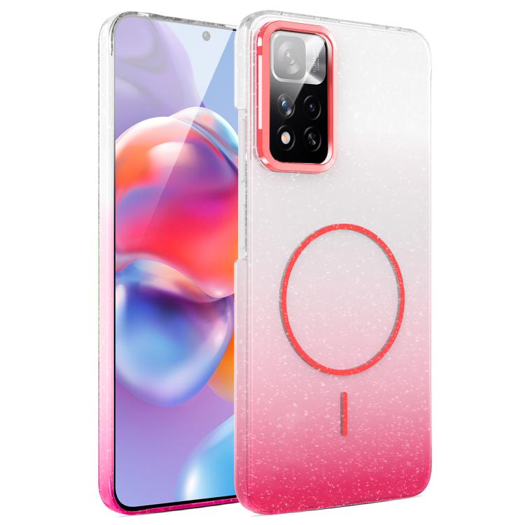 For Xiaomi Redmi Note 11 Pro 4G / 5G Gold Diamond Glitter Gradient MagSafe Shockproof Phone Case