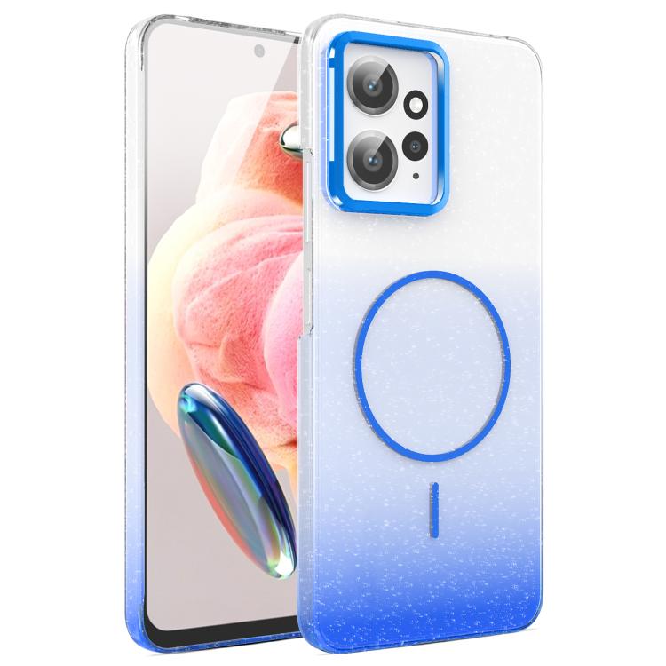 For Xiaomi Redmi Note 12 4G Gold Diamond Glitter Gradient MagSafe Shockproof Phone Case