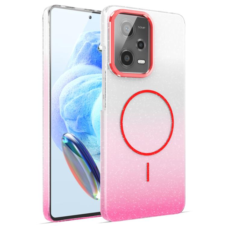 For Xiaomi Redmi Note 12 Pro 5G Gold Diamond Glitter Gradient MagSafe Shockproof Phone Case