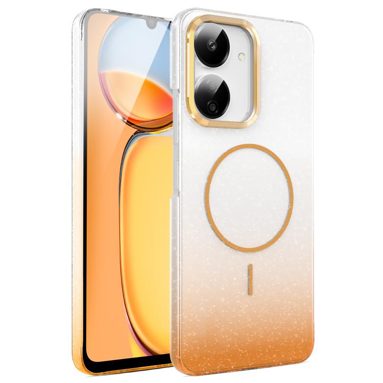 For Xiaomi Redmi 13C 4G / 5G Gold Diamond Glitter Gradient MagSafe Shockproof Phone Case